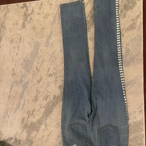 Tory Burch Blue Jeans with White Side Detail